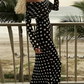 💖Limited Sale 50% OFF💖Elegant dress with polka dot pattern and bare shoulders