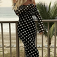 💖Limited Sale 50% OFF💖Elegant dress with polka dot pattern and bare shoulders