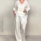 🔥2025 New arrivals - 50% OFF🌺Irregular Hem Cotton Linen Short Sleeve Casual 2-Piece Set