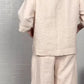 🔥2025 New arrivals - 50% OFF🌺Irregular Hem Cotton Linen Short Sleeve Casual 2-Piece Set