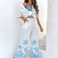 💖LAST DAY SALE 50% OFF💖Women’s Causal Flowy Shirt & Pants Set