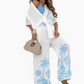 💖LAST DAY SALE 50% OFF💖Women’s Causal Flowy Shirt & Pants Set