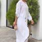 Women's Fashion Solid Color Slant Shoulder Long Top & Pants Two Piece Set
