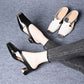 🏖️Summer Specials🌴Women's Casual Metal Square Toe Mid Block Heel Mules
