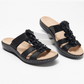Women's Floral-Embellished Slip on Sandals