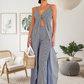 🎀Women's Striped Sleeveless Slit Long Tops ＆ Pants Set🎊