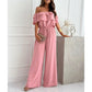 🌺Women’s Off Shoulder Ruffle Jumpsuit🍑
