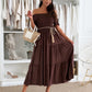 👗Women's Fashion Off-Shoulder Short Sleeve Long Dress🌺