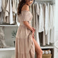 👗Women's Fashion Off-Shoulder Short Sleeve Long Dress🌺