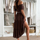 👗Women's Fashion Off-Shoulder Short Sleeve Long Dress🌺