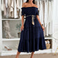 👗Women's Fashion Off-Shoulder Short Sleeve Long Dress🌺