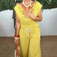 Fashion Sleeveless Top and Wide-Leg Pants Set