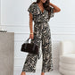 🔥Last Day Sale 49% OFF🔥Women’s Leopard Print Wide-Leg Jumpsuit