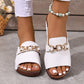 👡✨ Stylish Orthopaedic Sandals with Metal Buckle Embellishment