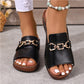 👡✨ Stylish Orthopaedic Sandals with Metal Buckle Embellishment