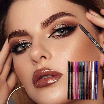 💋2025 new beauty favorite💋Pearl eyeshadow pencil🎁A set of ten colors lasting 24 hours