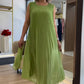 💃🏻Women's Fashion Chiffon Sleeveless Pleated Dress