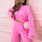 🌸New Arrival 50%OFF💖Fashionable and Minimalist Round Neck Top & Wide Leg Pants 2-Piece Set