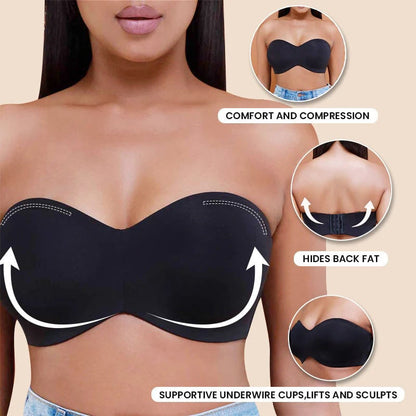 💕What should I wear tomorrow?💕Summer Sale Non-Slip Full-Coverage Bandeau Bra