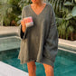 Women's Loose V-Neck Long-sleeve Sweater