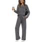 🔥Last Day Promotion 49% Off🔥Your new favorite outfit! 👗✨ Women's Crew Neck Top & Drawstring Pants Set 🛋️☕