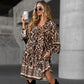 💥Limited stock available 50% OFF💥Elegant V-Neck Long-Sleeve Printed Dress