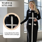 Women's Color-Block Long Sleeve Maxi Dress