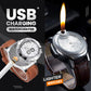 Ideal gift - Rechargeable USB clock with lighter