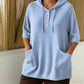 Women's Casual Hooded Solid Color Top