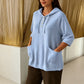 Women's Casual Hooded Solid Color Top