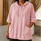 Women's Casual Hooded Solid Color Top