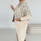 Women's Hooded Leopard Print Knitted Jacket with Pockets