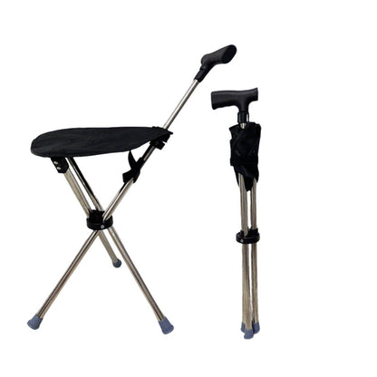 2-in-1 Foldable Cane With Chair