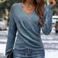 🔥Hot Sale 50% OFF!!⚡Women's Elegant Casual V-Neck Knit Top