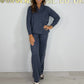Women’s Casual Knit Half-Zip Top & Pants 2-Piece Set