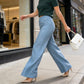 🔥Last Day 49% OFF - High-Waist Glitter Straight-Leg Trousers