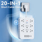 ✨🔥Hot Sale Deals-20-in-1 Power Strip with Overload Protection🔌🔥🔥🔥（Order now and receive a UK plug adapter free of charge）