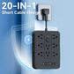 ✨🔥Hot Sale Deals-20-in-1 Power Strip with Overload Protection🔌🔥🔥🔥（Order now and receive a UK plug adapter free of charge）