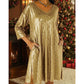 Women's Sparkle Sequin V-Neck Dress