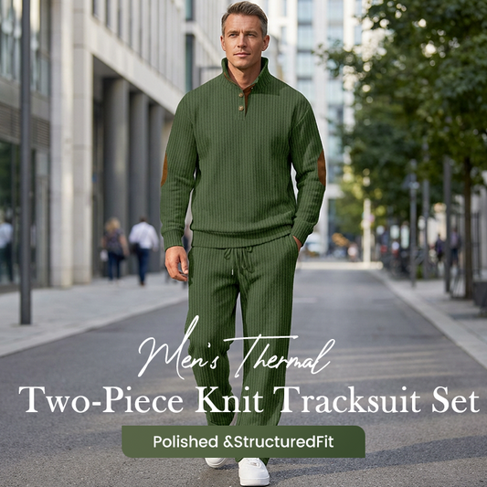 Men's Two-Piece Knit Tracksuit Set