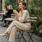 Women's Loose Fit Shirt & Wide-Leg Pants Two-Piece Set
