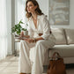 Women's Loose Fit Shirt & Wide-Leg Pants Two-Piece Set