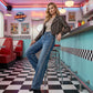 💥Women's Rhinestone-Embellished Wide-Leg Jeans