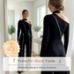 One-Shoulder Top and Dual-Zipper Detail Pants Set