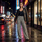 Women's High-Waist Leopard Straight-Leg Pants