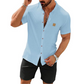 👔 FLASH SALE: 49% OFF! ☀️ Men's Summer Casual Button-Up Shirt – Stand Collar, Breathable & Relaxed Fit ✨Free delivery on all orders, delivered within 5 working days!
