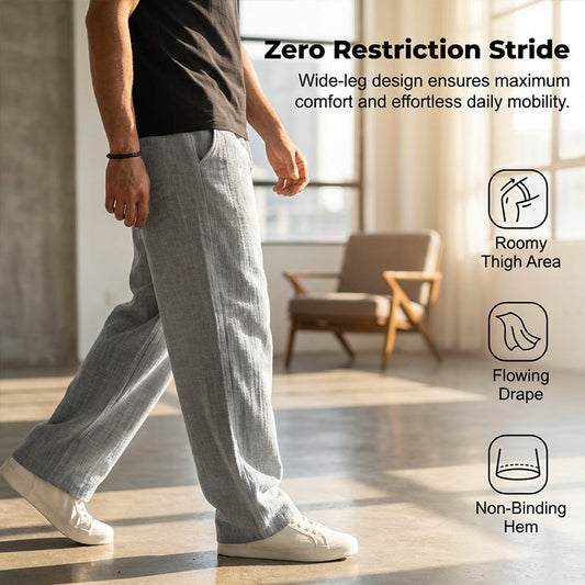 Breathable Straight-Leg Trousers for Men