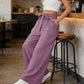 Women's High-Waist Paperbag Wide-Leg Pants