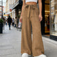 Women's High-Waist Paperbag Wide-Leg Pants