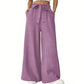 Women's High-Waist Paperbag Wide-Leg Pants